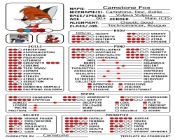 DnD Stat Sheet for Camstone